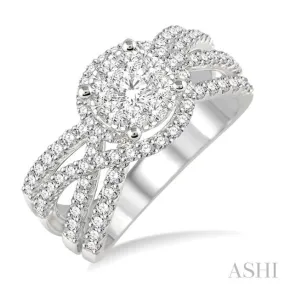 1 Ctw Diamond Lovebright Ring in 14K White Gold