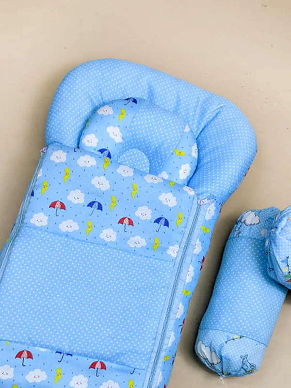 4Pcs Light Blue Sleeping Bag For Newborn/Baby Carry Nest NBSB10