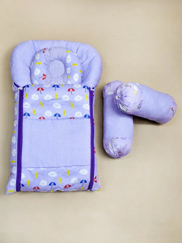 4Pcs Light Purple Sleeping Bag For Newborn/Baby Carry Nest NBSB10