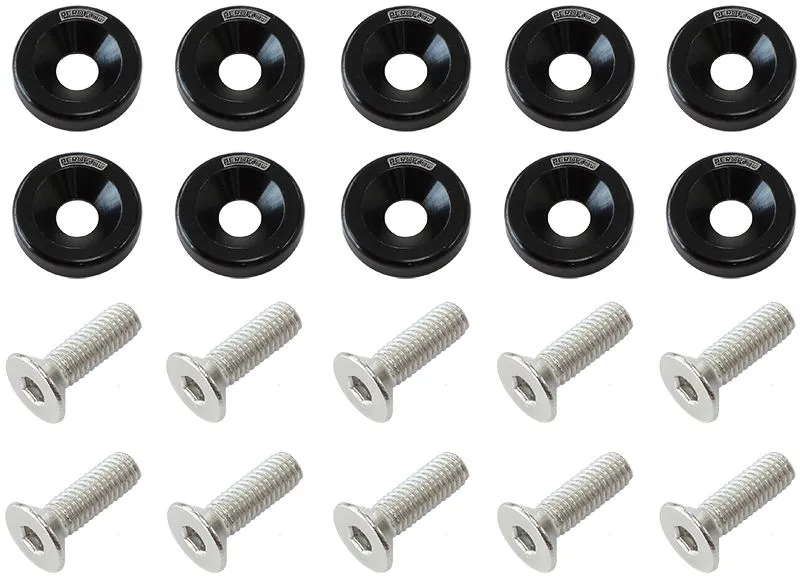 5/16" Billet Dress-Up / Fender Bolt Kit (10 pack) AF64-4371BLK