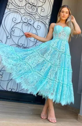 A-Line Stunning Lace Formal Prom Dresses     fg4720