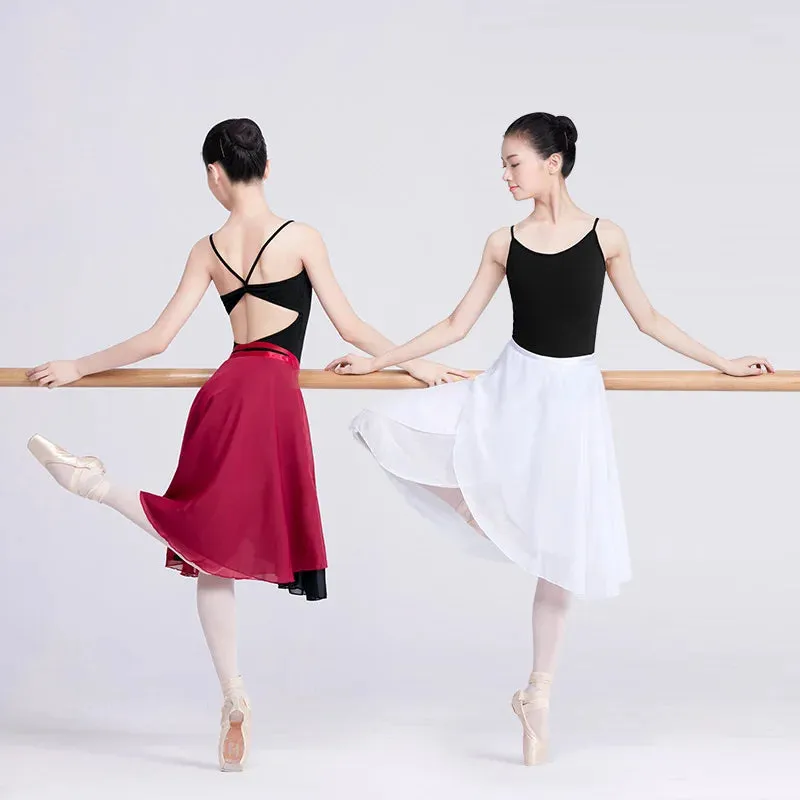 Adults Long Chiffon Ballet Skirt Lyrical Soft Dress Dance Costumes