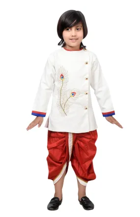 Ahhaaaa Kids Ethnic Cotton Krishna Dress Set for Boys