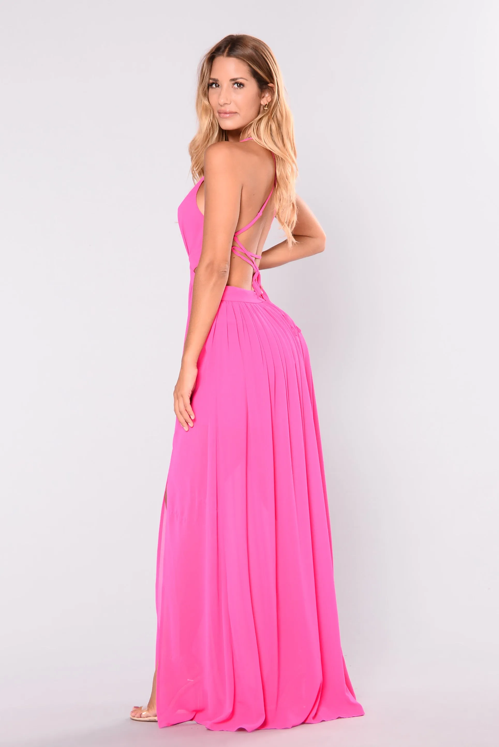 All Summer Long Maxi Dress - Hot Pink