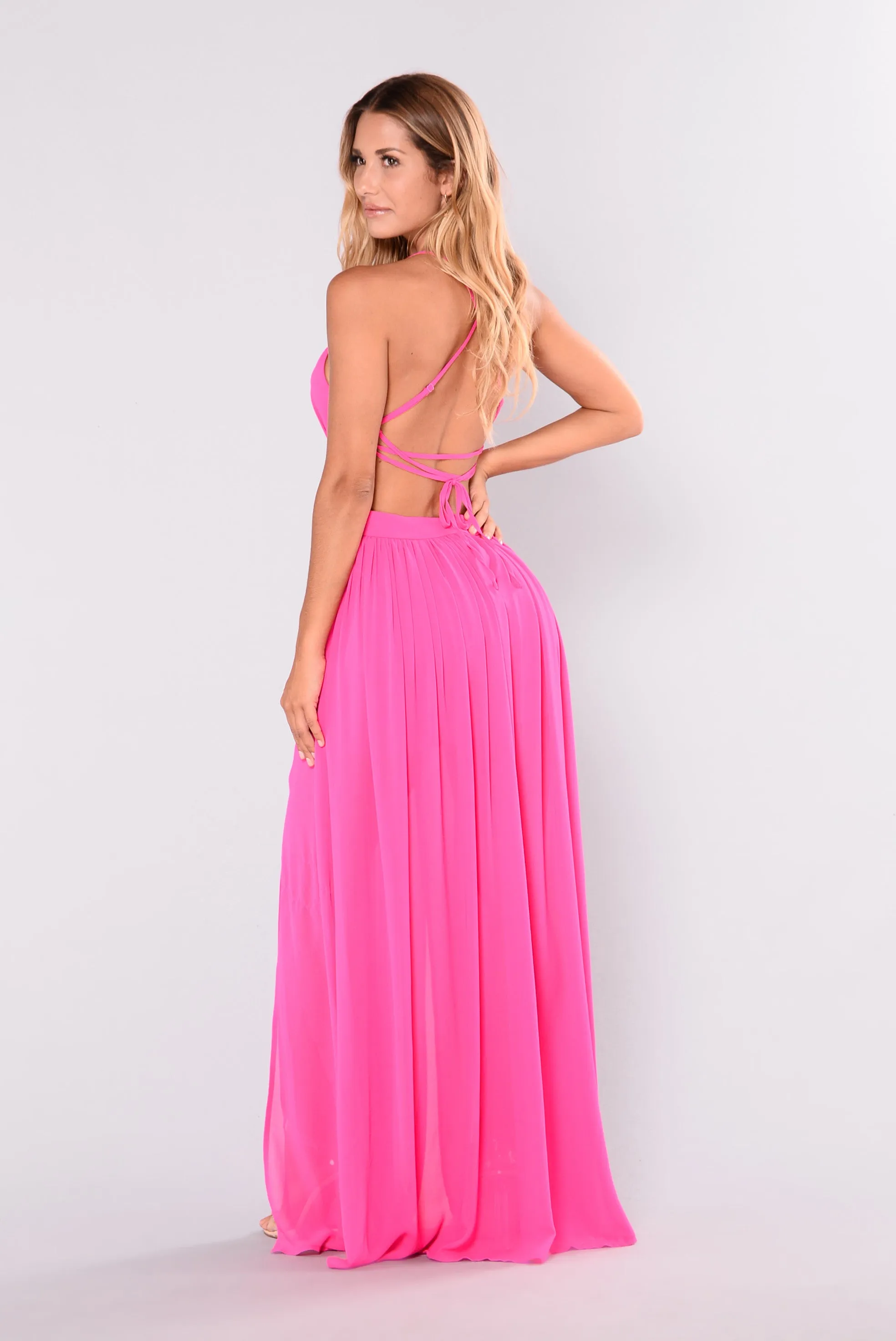 All Summer Long Maxi Dress - Hot Pink