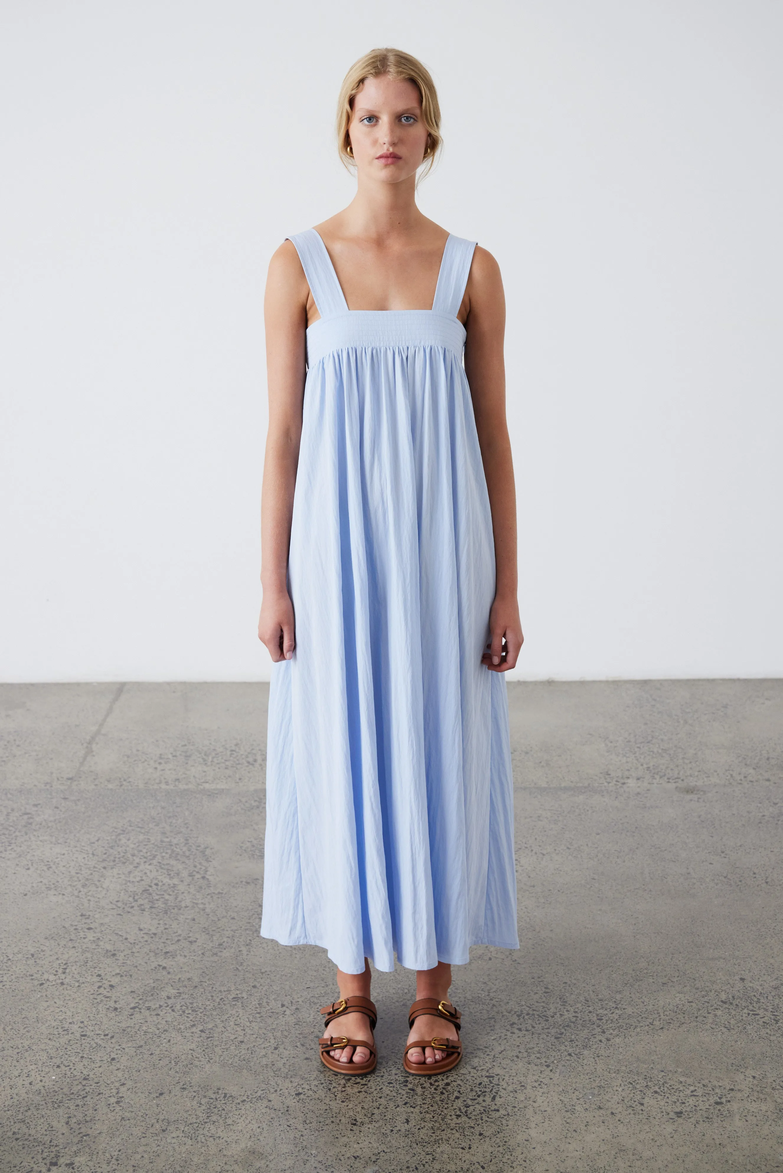 Ana Dress - Dusky Blue