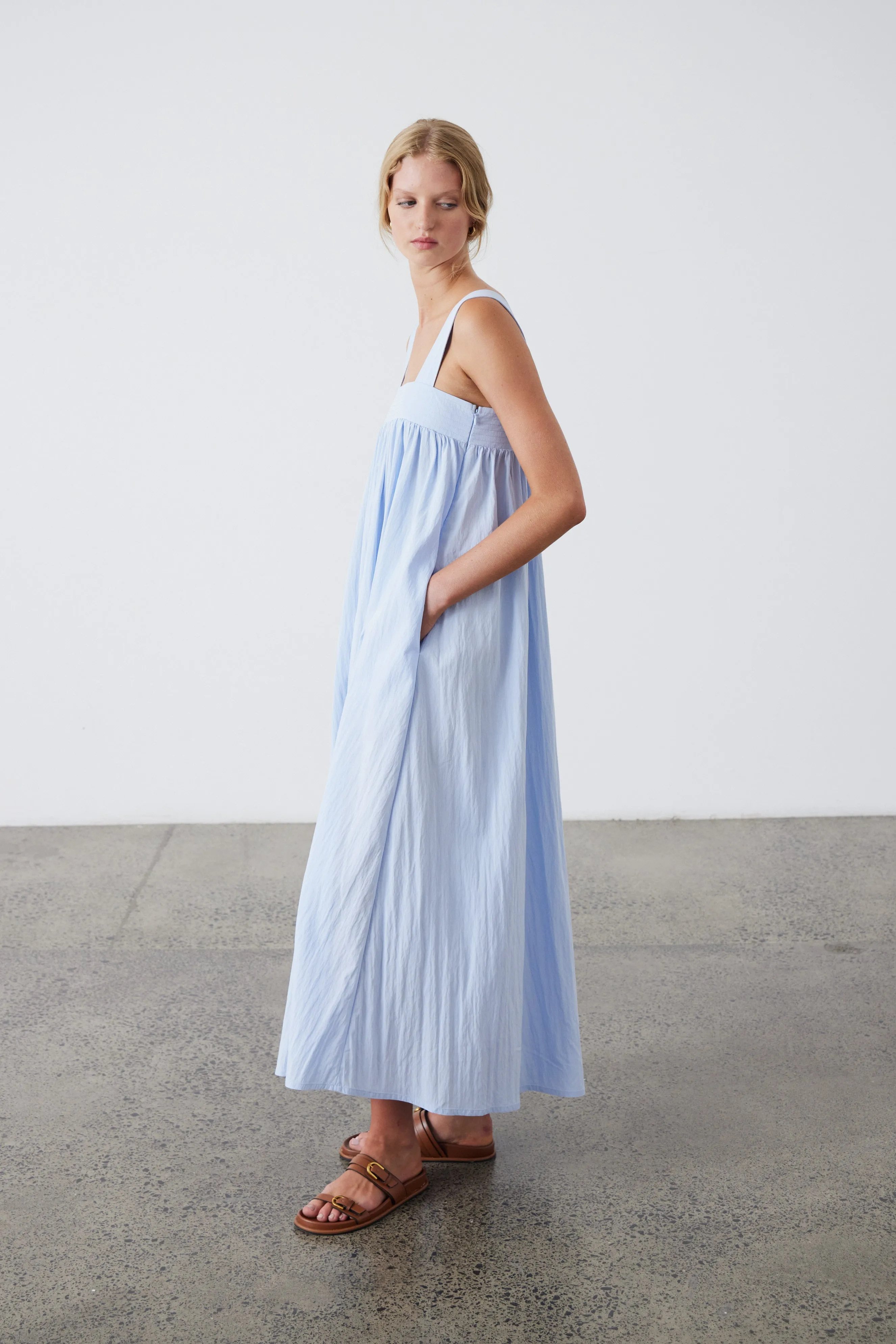 Ana Dress - Dusky Blue