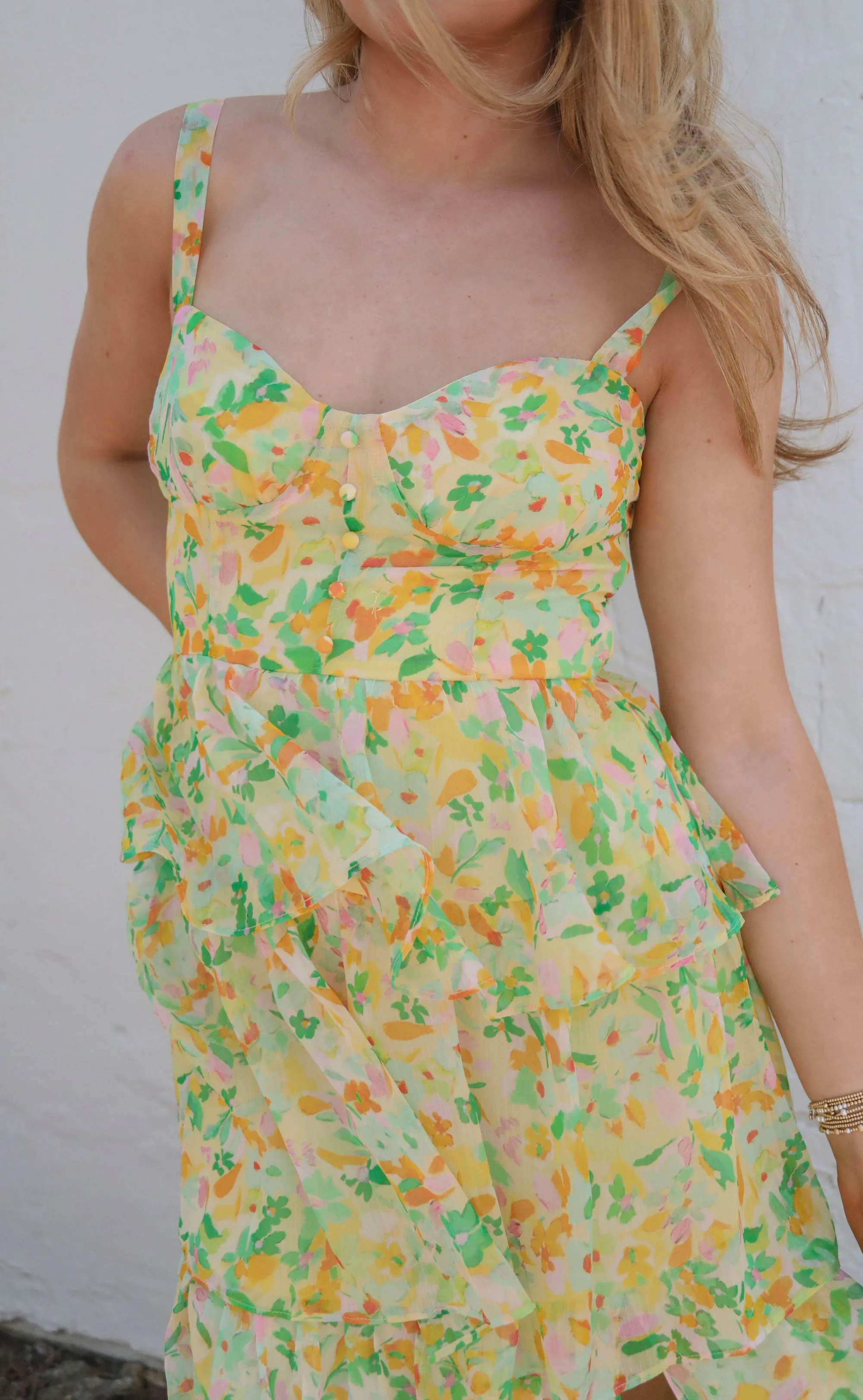 astr: midsummer dress - yellow/green