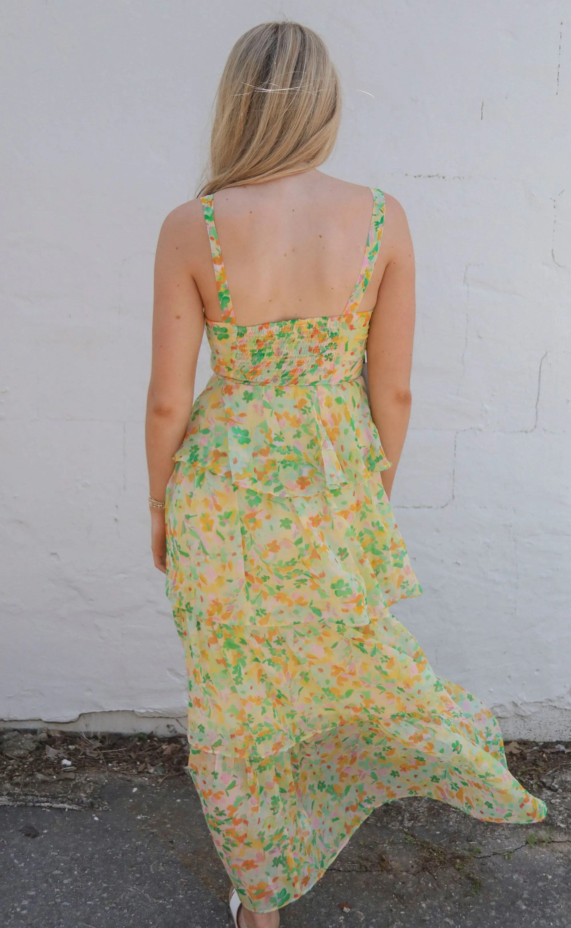 astr: midsummer dress - yellow/green