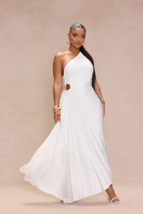 Athena One Shoulder Maxi Dress - Off White