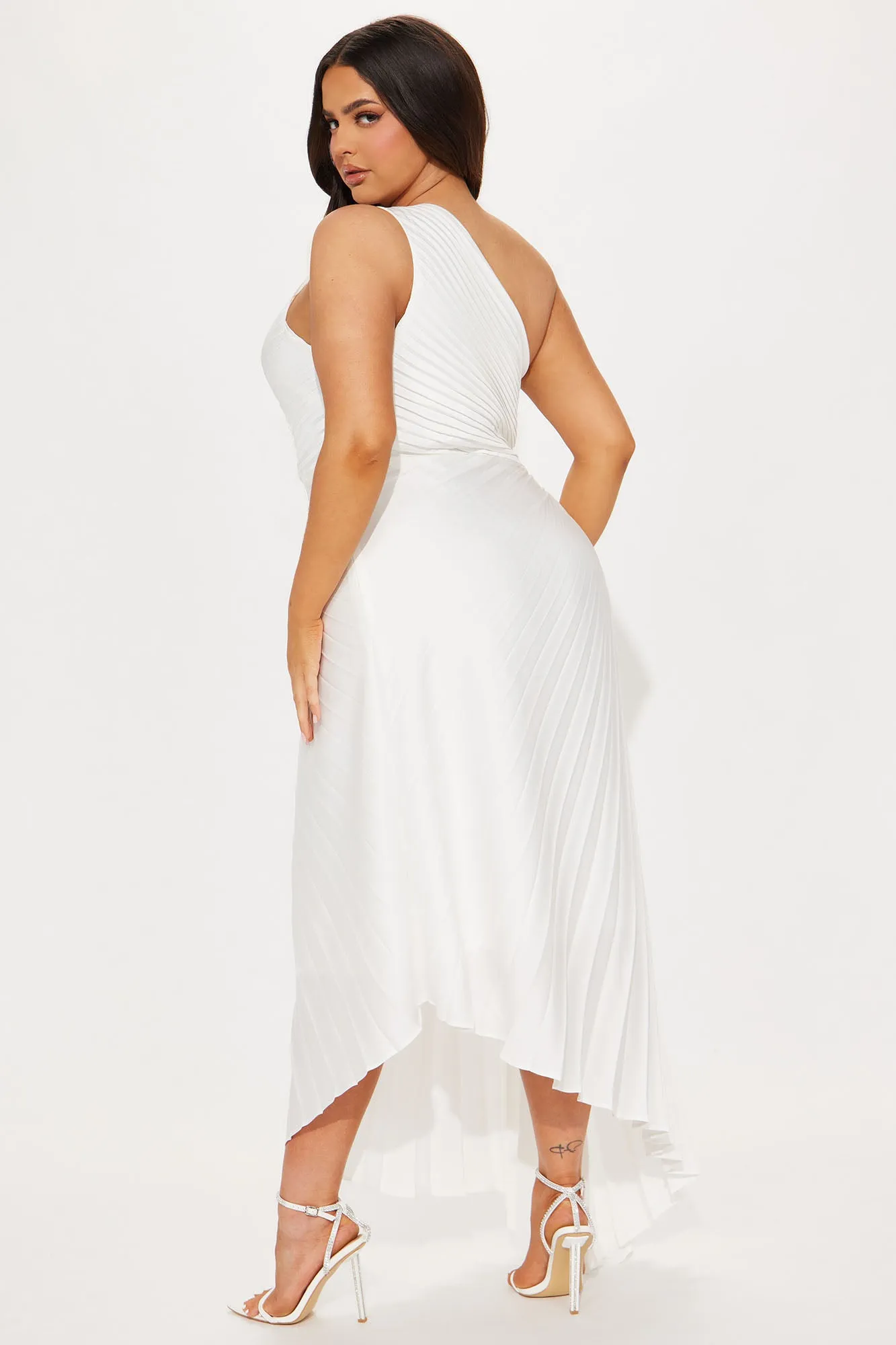 Athena One Shoulder Maxi Dress - Off White