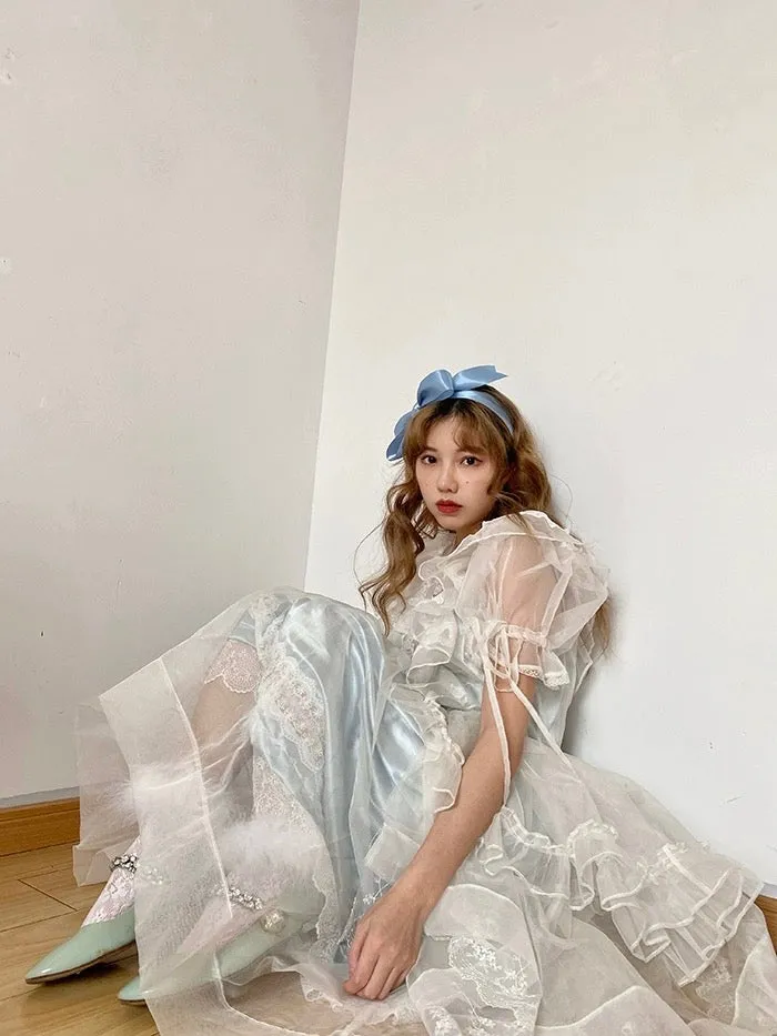 [August Unicorn] Angelic Aura Handmade Silk Outer Princess Dress