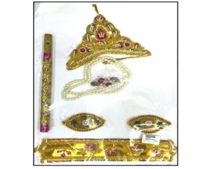 Baby & Sons Fancy Dresses Cotton Krishna Jewelry for Kids/Janmashtami/Krishna Accesory Jewelry for Kids/Kanha Accessories/Bal Krishna Mukut/Krishna Jewellery Set