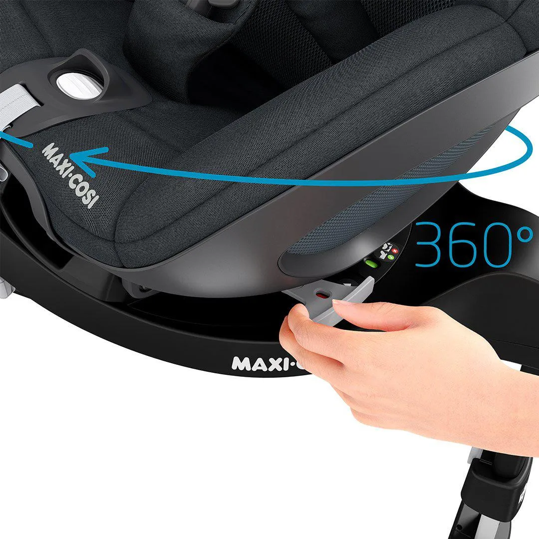 Baby Jogger City Mini GT2   Carrycot   Maxi Cosi Pebble 360 Travel System - Opulent Black