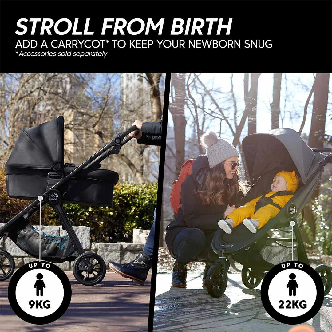 Baby Jogger City Mini GT2   Carrycot   Maxi Cosi Pebble 360 Travel System - Opulent Black