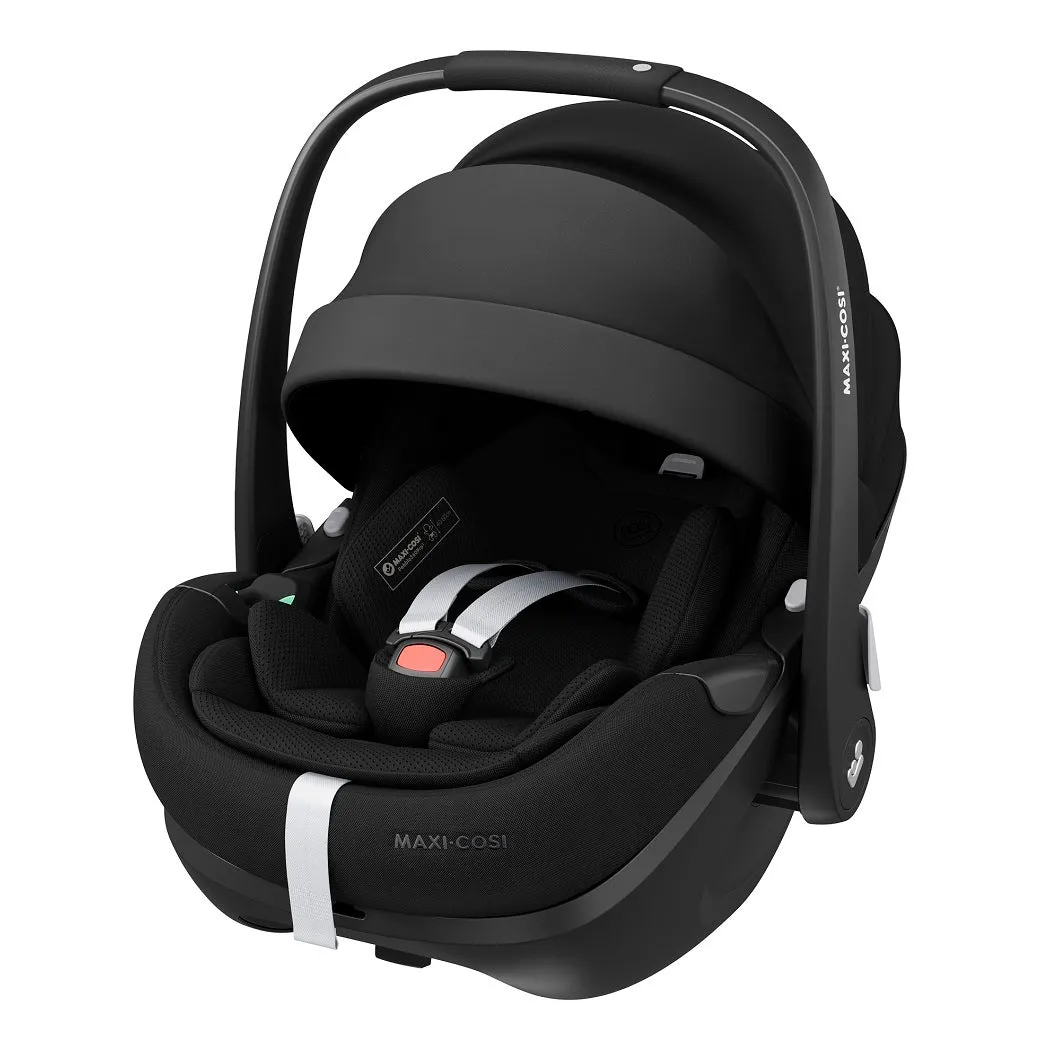 BabyStyle Oyster 3 Black LUXURY Bundle - 7 Piece (Carbonite) with Maxi-Cosi Pebble 360 Pro²