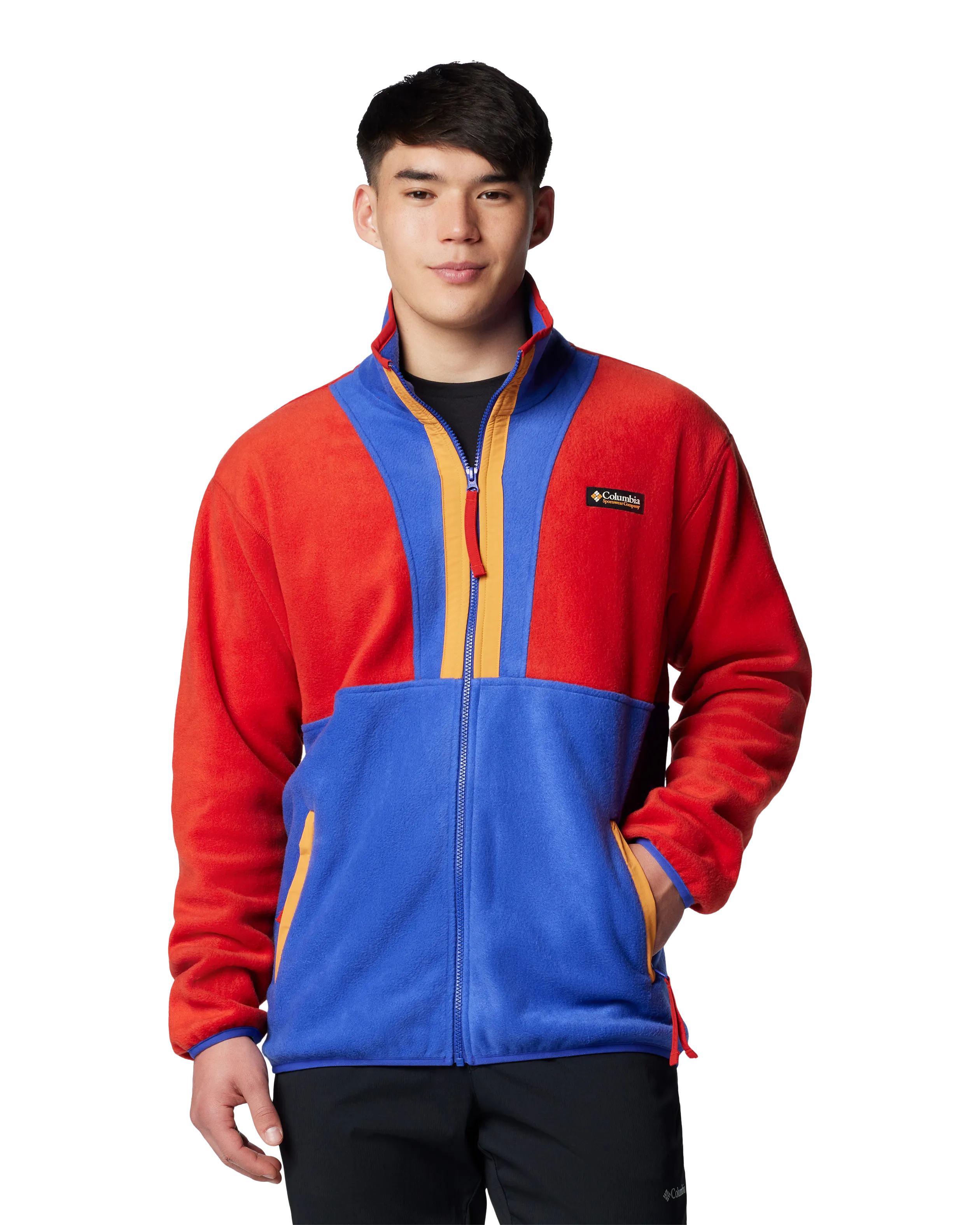 Backbowl II Full Zip Fleece Jacket in Sail Red & Clematis Blue