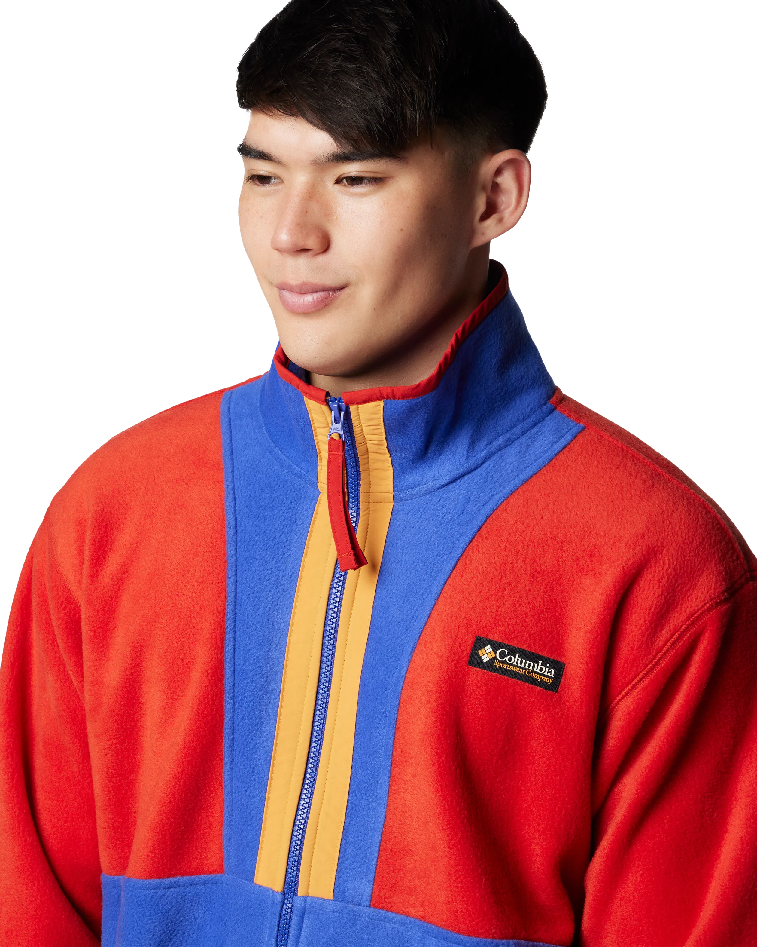 Backbowl II Full Zip Fleece Jacket in Sail Red & Clematis Blue