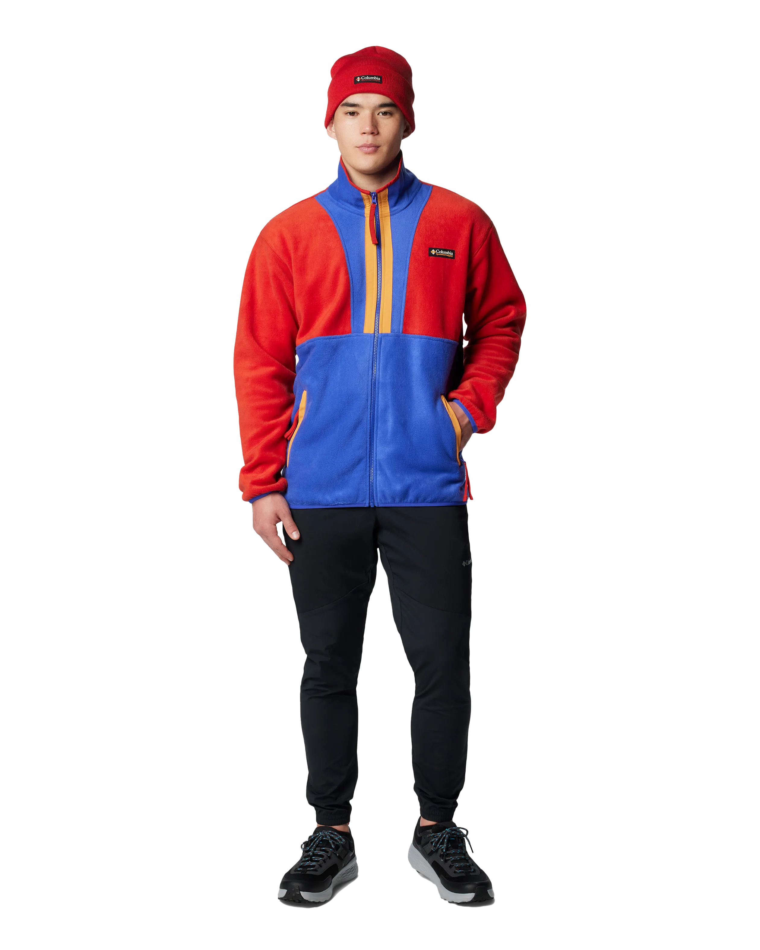 Backbowl II Full Zip Fleece Jacket in Sail Red & Clematis Blue