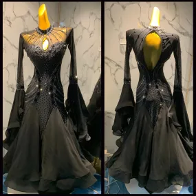 Beauty in Black Key Hole Front and Back International Standard Dress