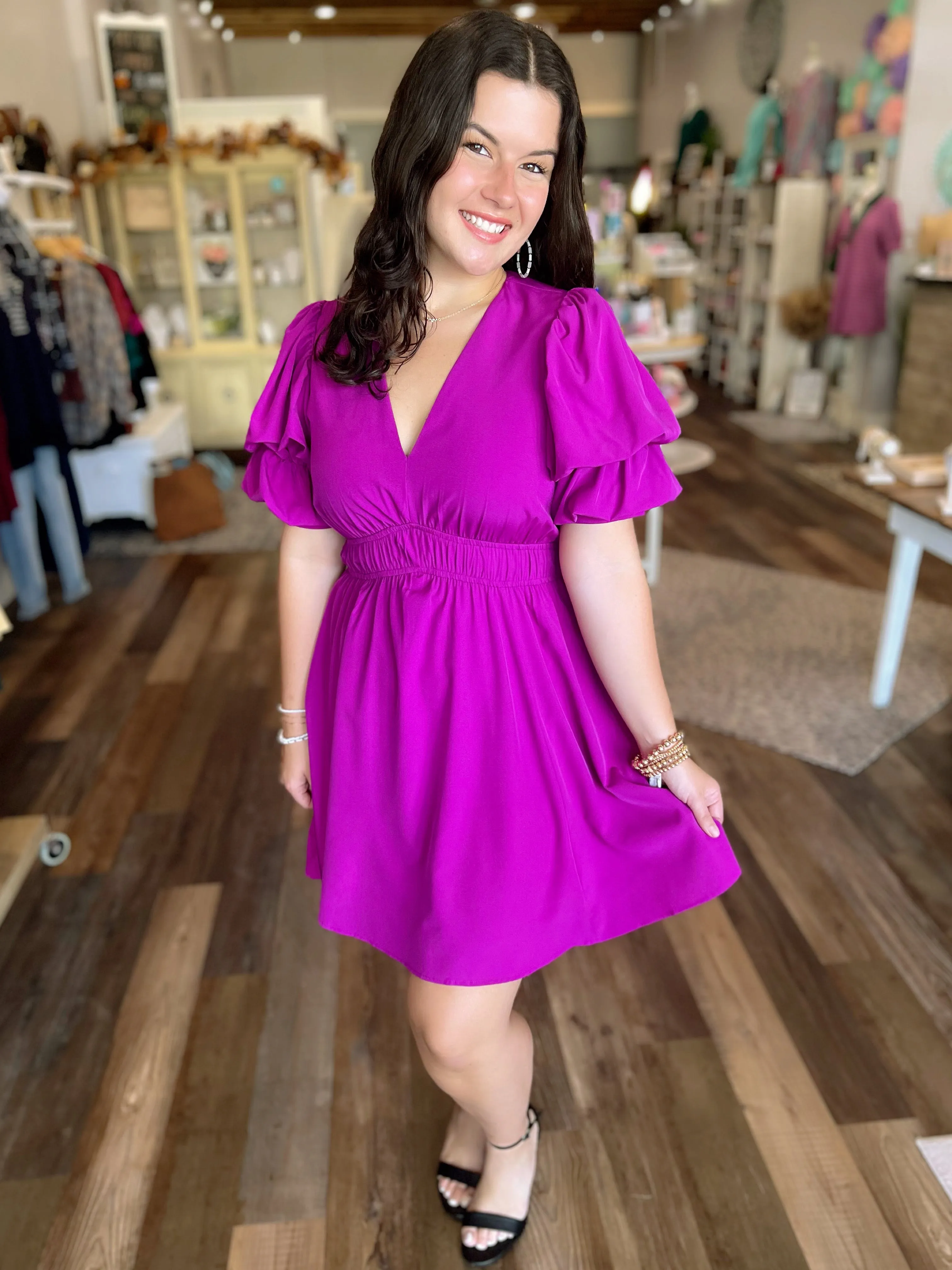 Berry and Bright Dress in Magenta