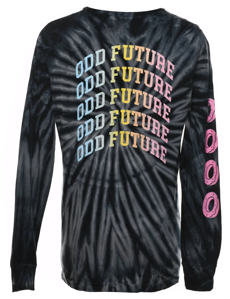 Black & Pink Long Sleeve Odd Future T-Shirt - M