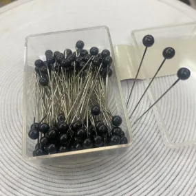 Black col Pearlised Dress Maker Pins