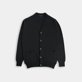 Black Lightweight Cashmere Cardigan