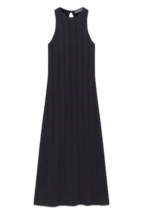 Black Textured Maxi Dress