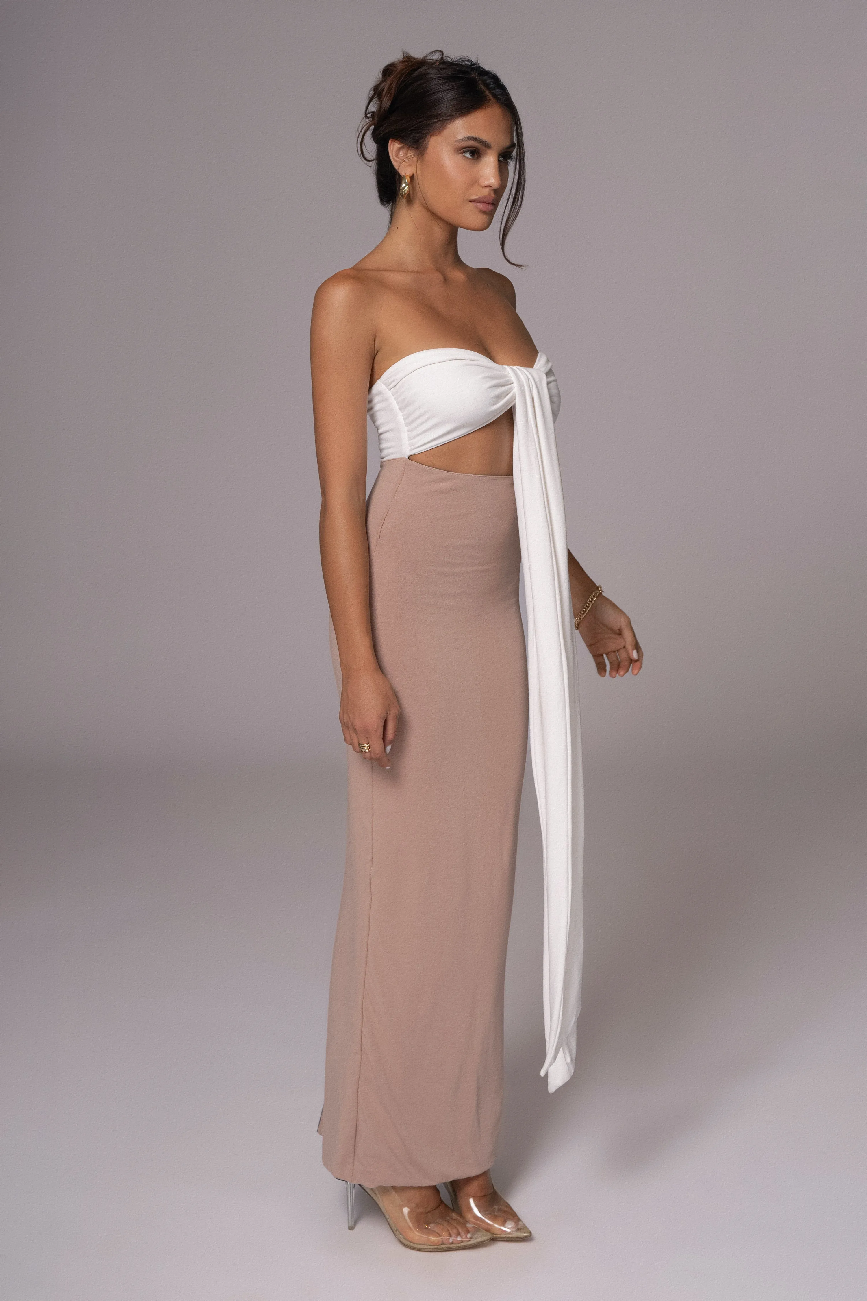 Black/Beige Dominic Reversible Maxi Dress