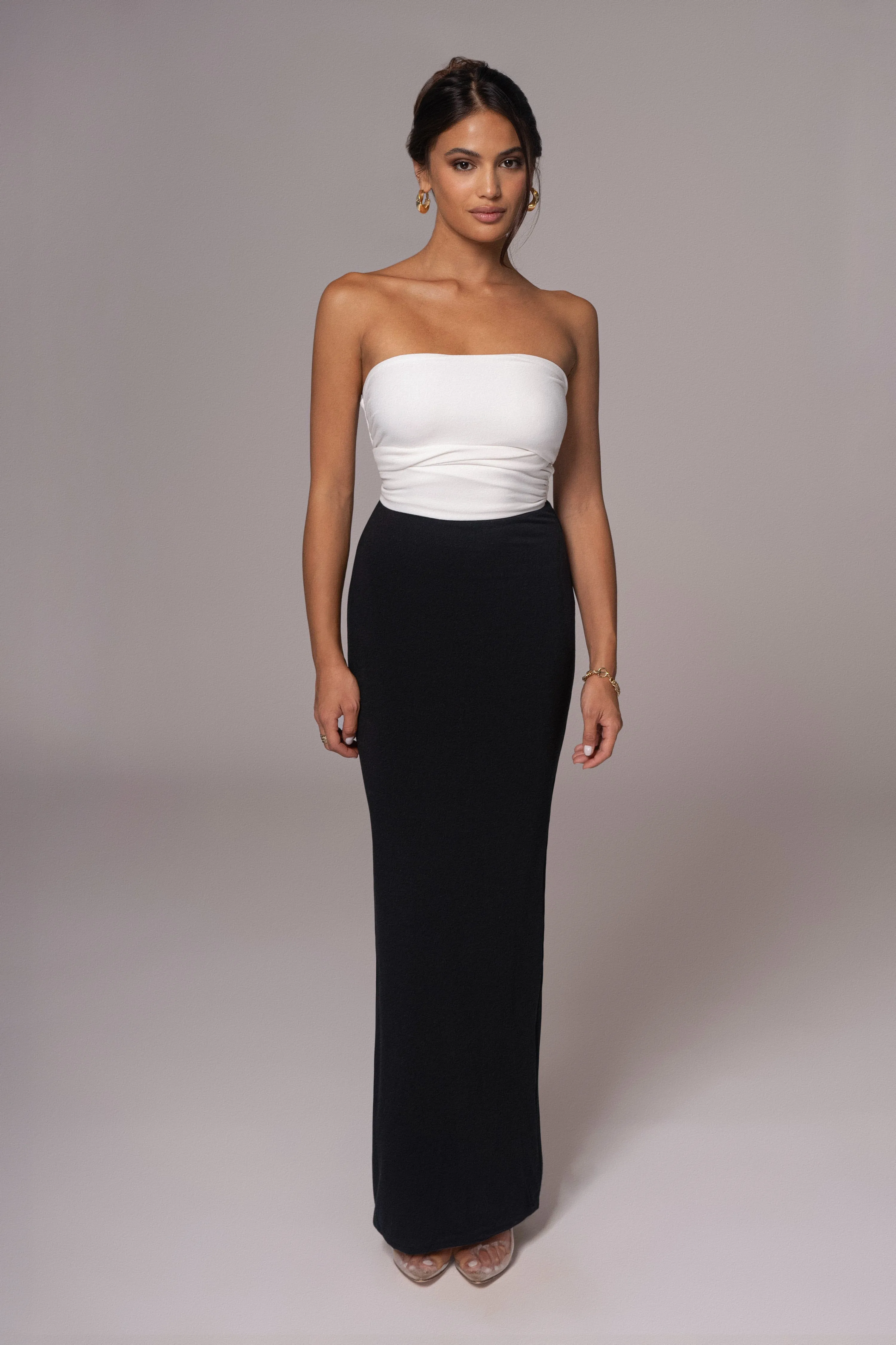 Black/Beige Dominic Reversible Maxi Dress