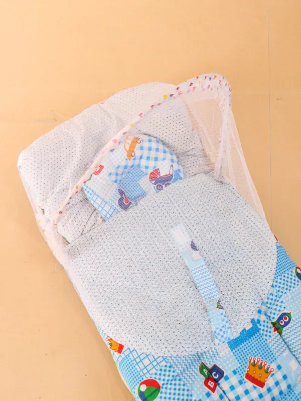 Blue Sleeping Bag With Mosquito Net For Newborns N NBSB08