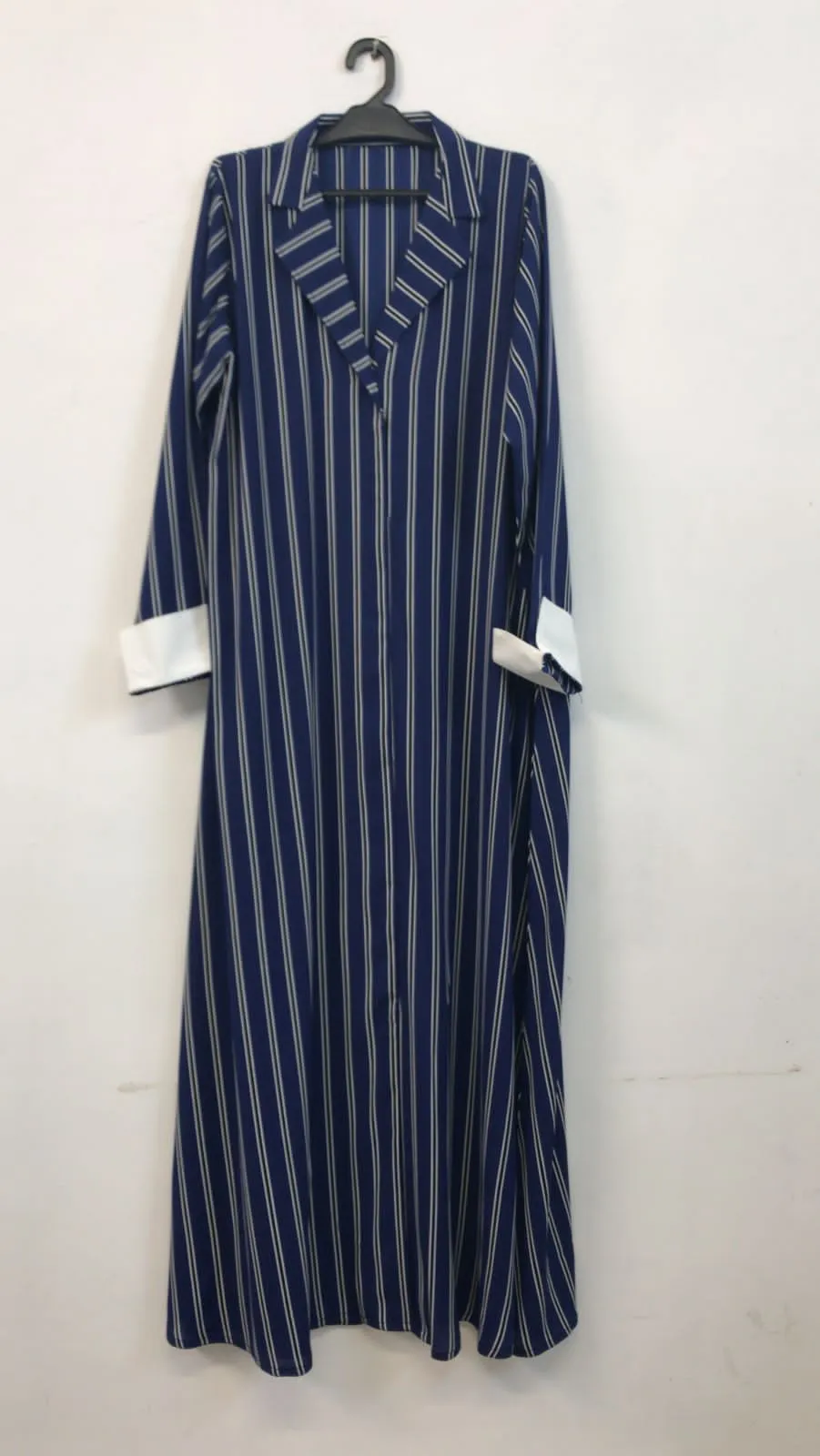 Blue Stripes - Coat style abaya