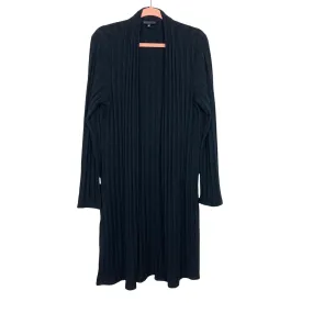 Bobeau Black Open Front Duster Cardigan- Size L