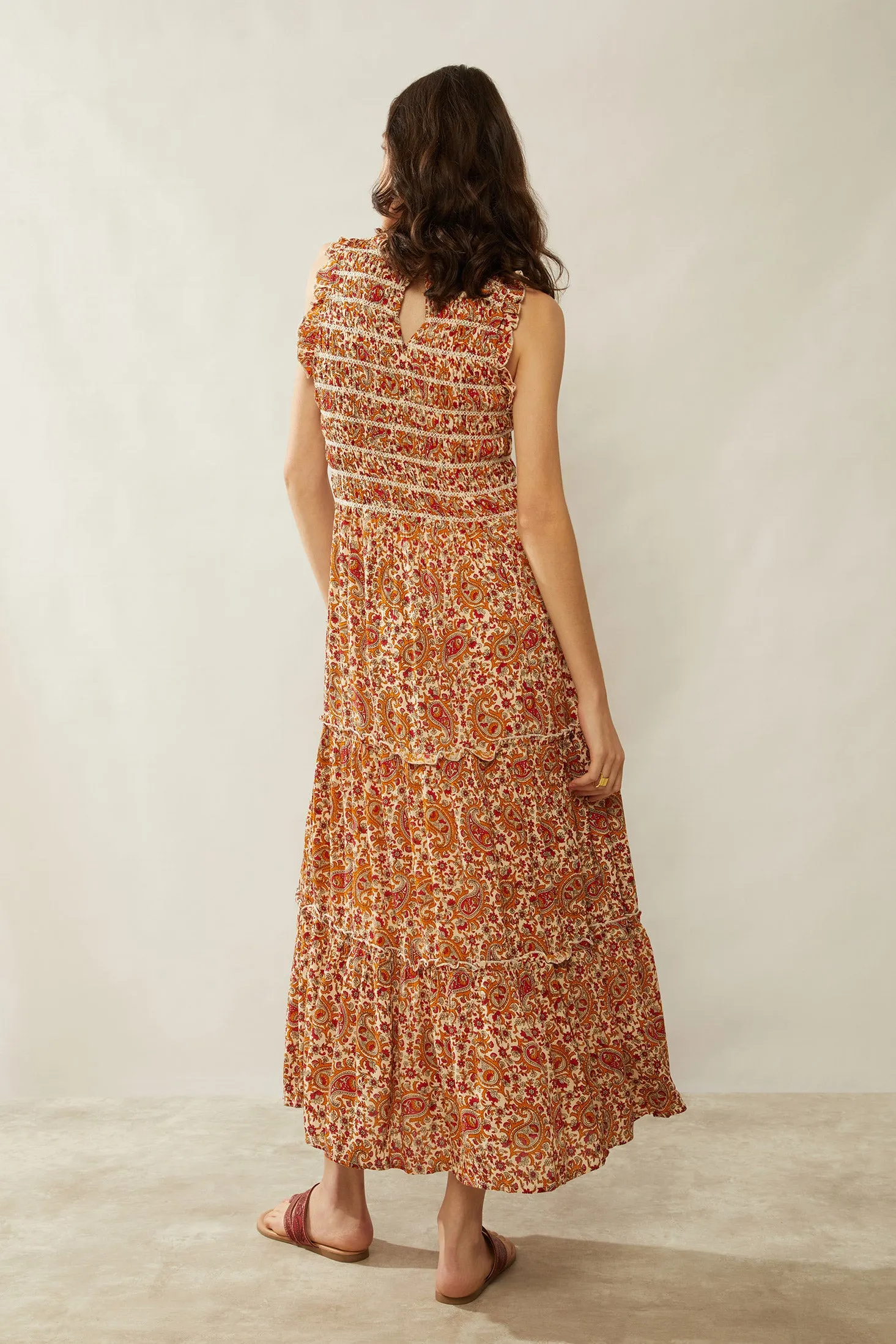 Bohera Nikki Reyn Paisley Ruffle Dress