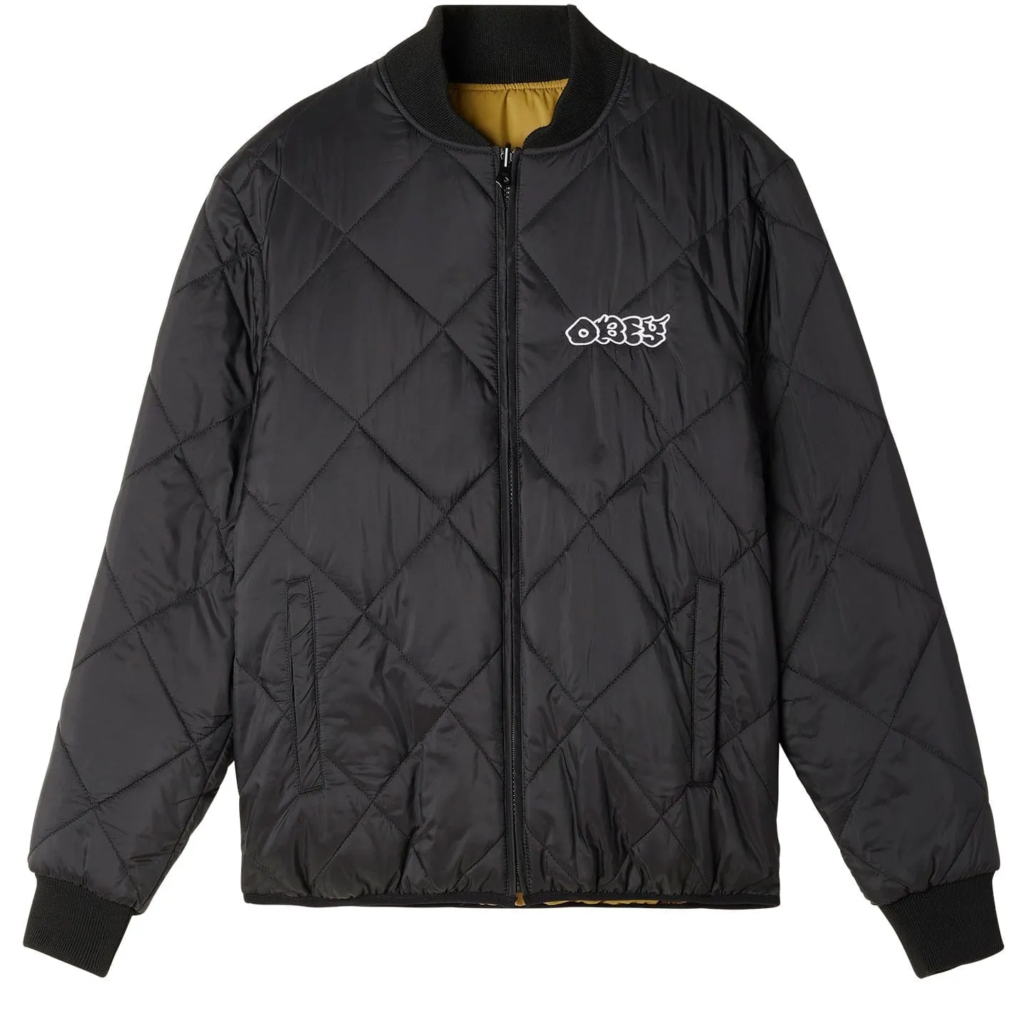 BRUX QUILTED JACKET REVERSIBLE - BLACK