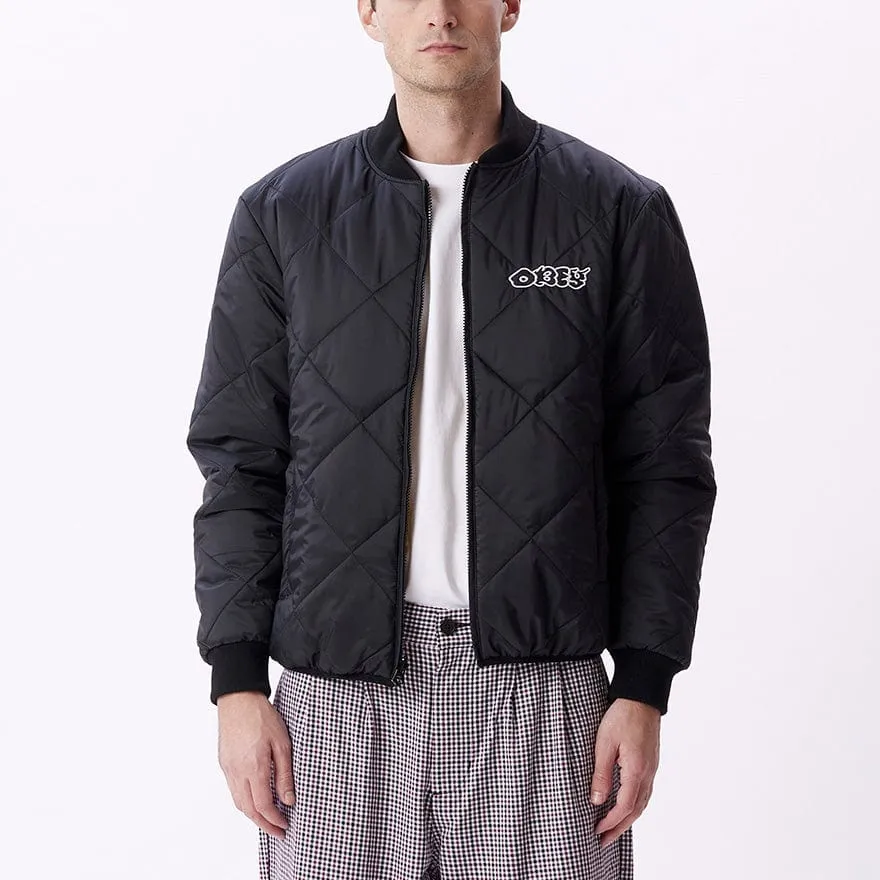 BRUX QUILTED JACKET REVERSIBLE - BLACK