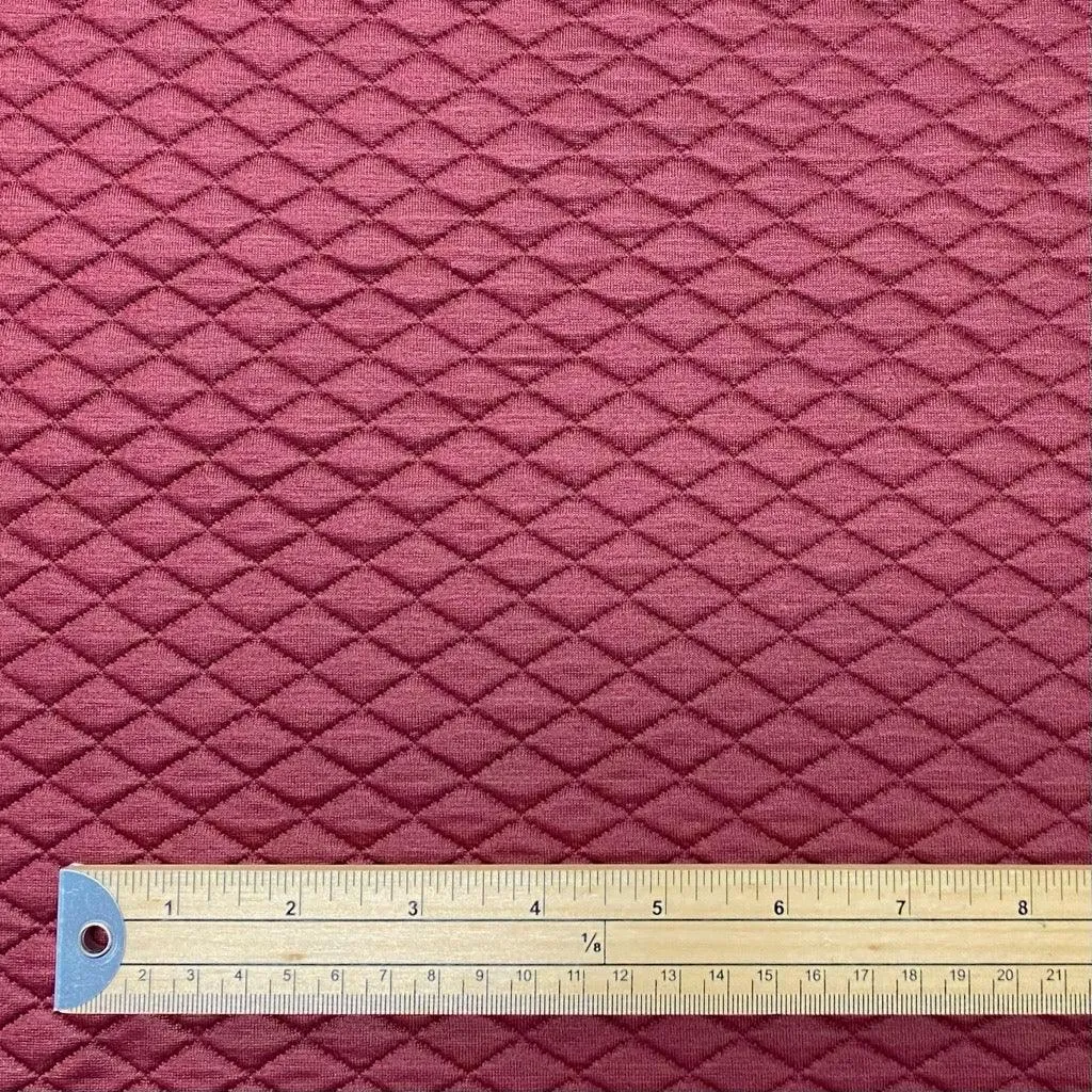 Burgundy Quilted Jersey Fabric #2