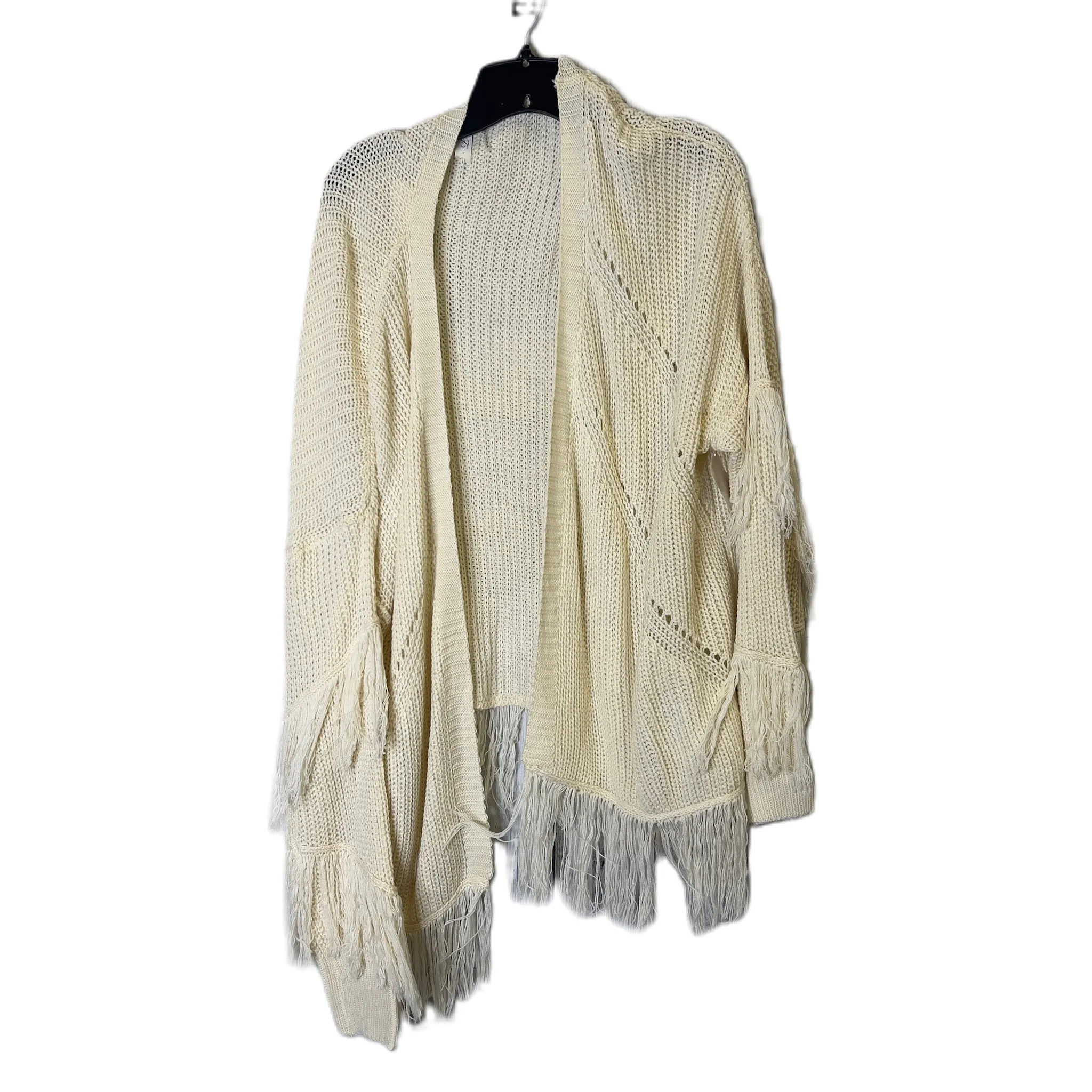 Cardigan By L Love In Cream, Size: L