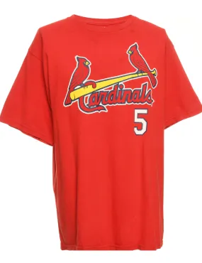 Cardinals Red Majestic Sports T-shirt - M