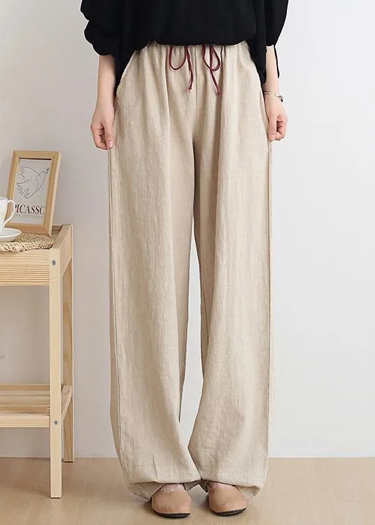 Casual nude trousers women 2021 new spring and summer bloomers linen high waist carrot pants