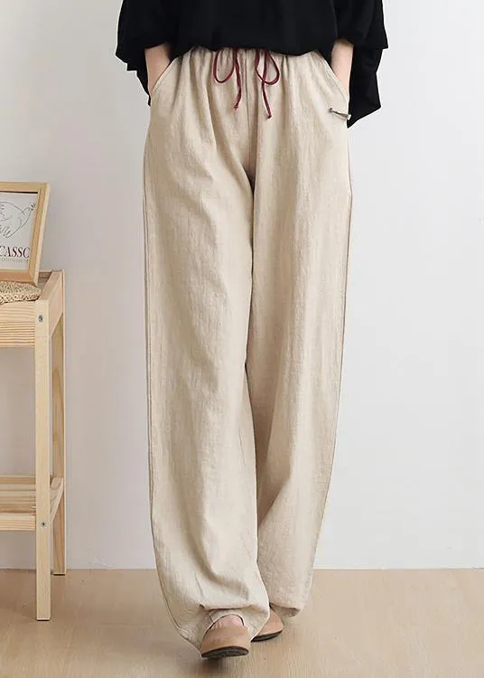 Casual nude trousers women 2021 new spring and summer bloomers linen high waist carrot pants