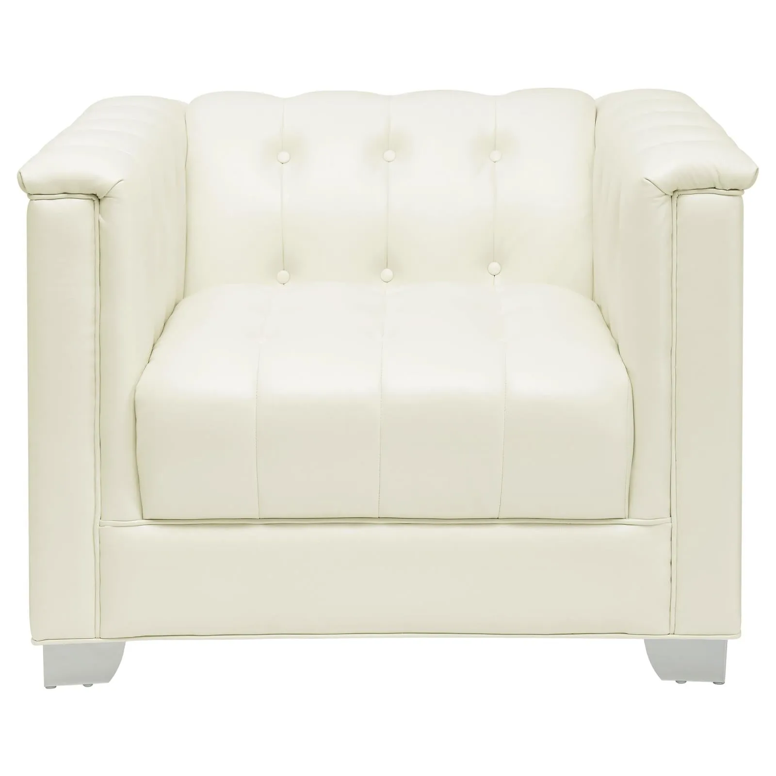 Chaviano Contemporary White Three-Piece Living Room Set