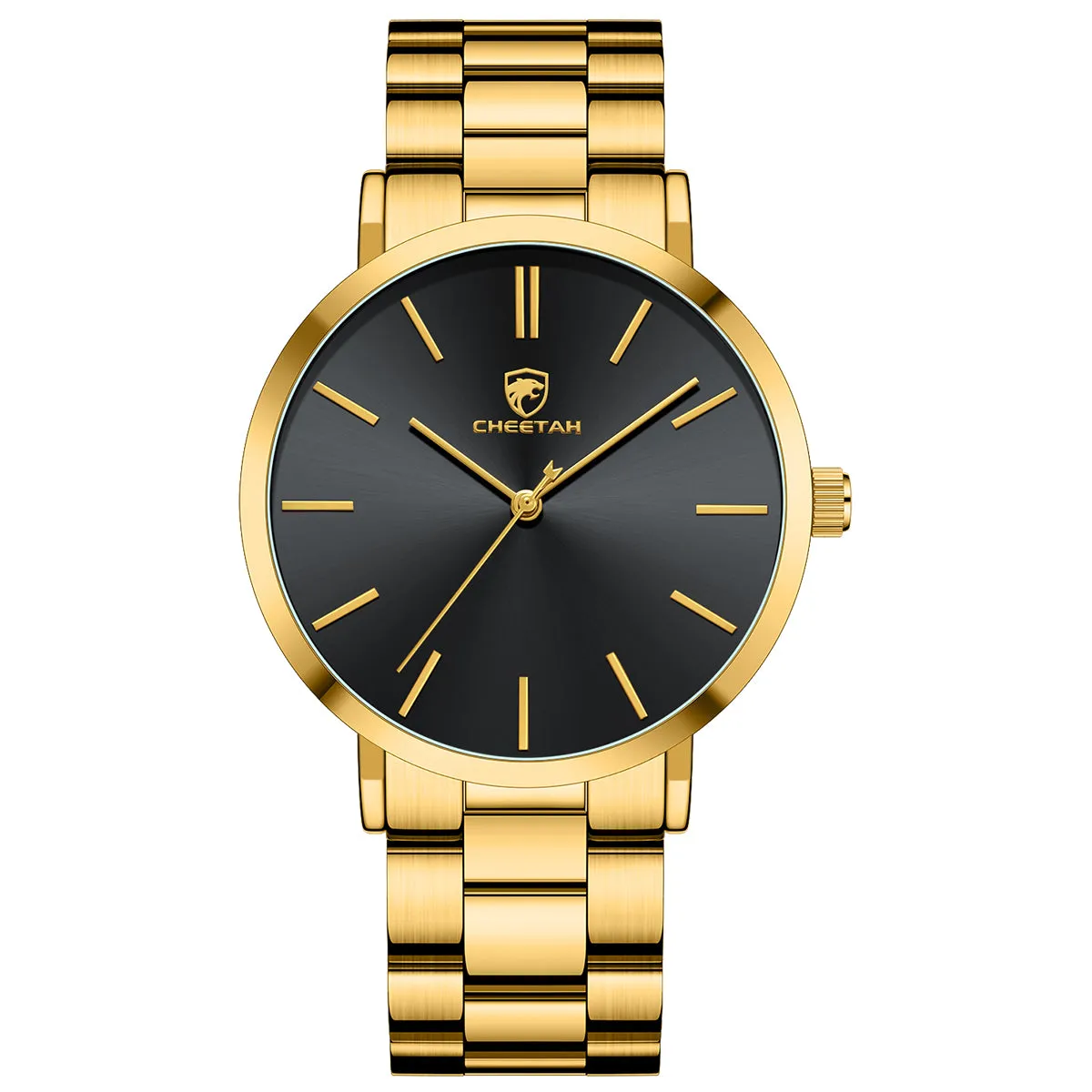 CHEETAH CH1615 GEM - Men's Minimalist Gold Black Face Watch