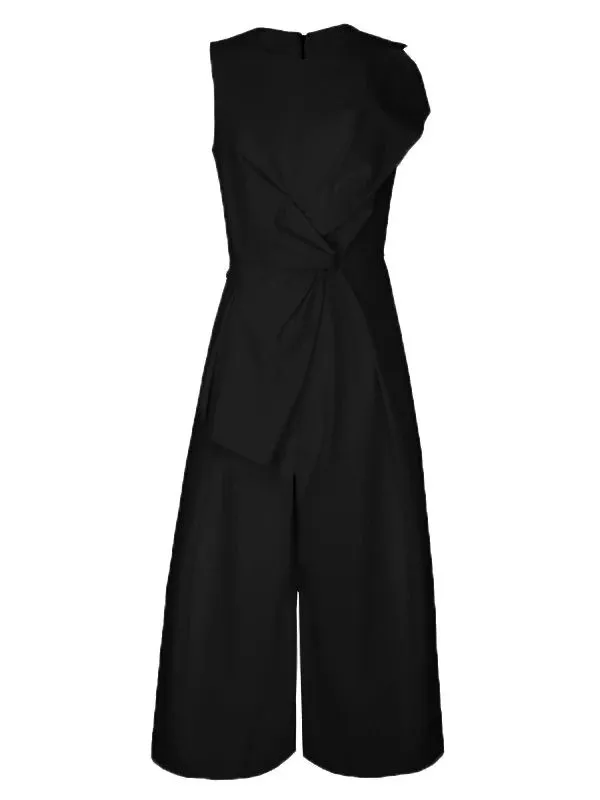 Claire Front Twist Sleeveless Jumpsuit - White M/US S