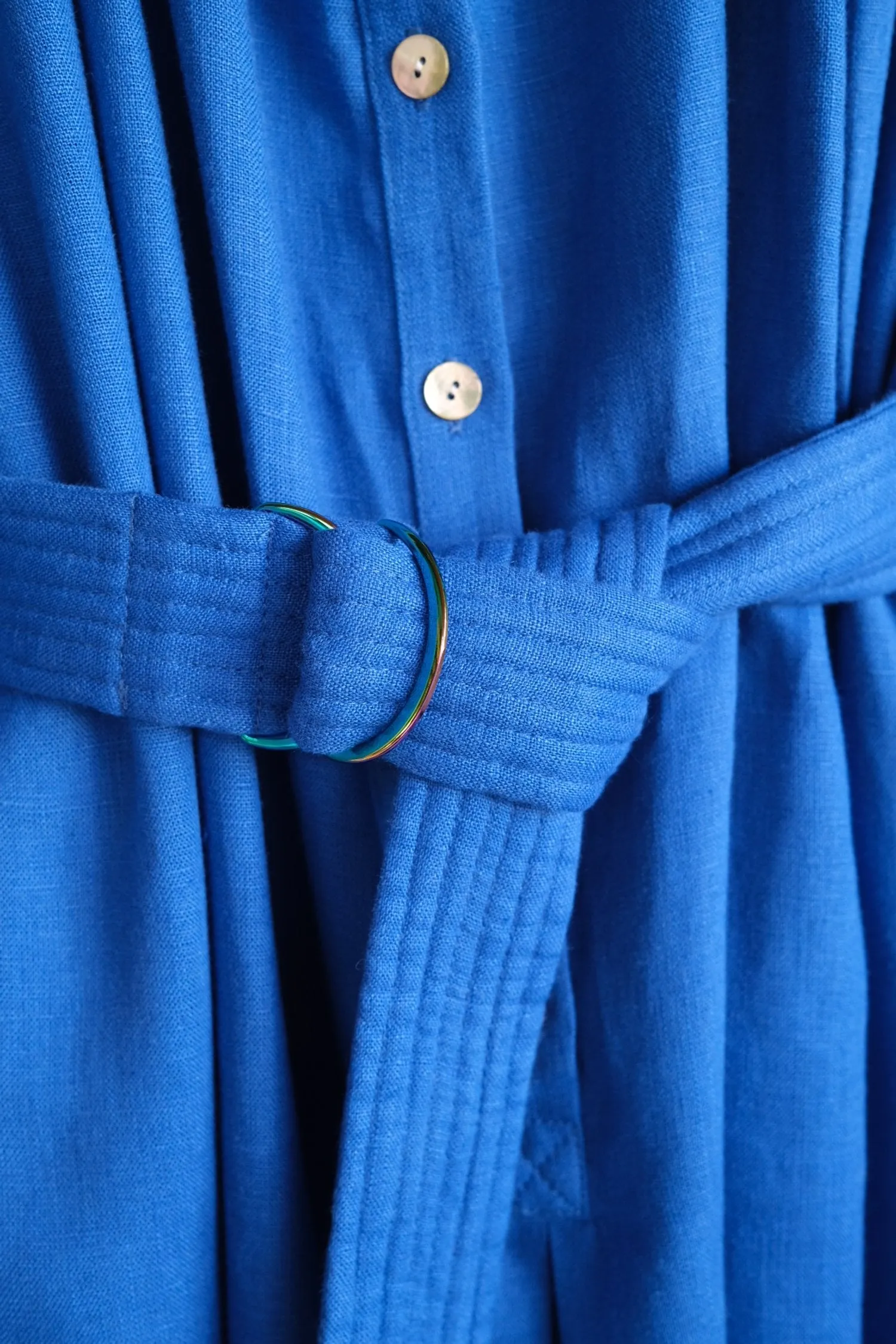 Cleo Dress - Royal Blue Linen