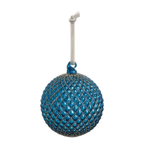 Cobalt Quilted Ornament