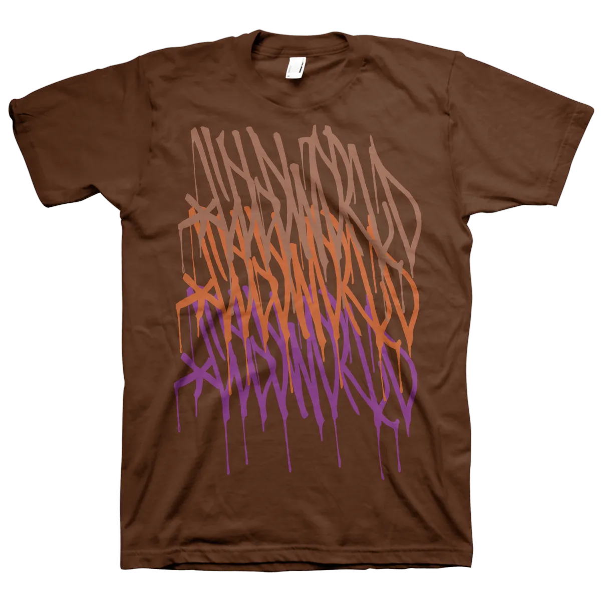 Cold World "Logo Repeat" Brown T-Shirt