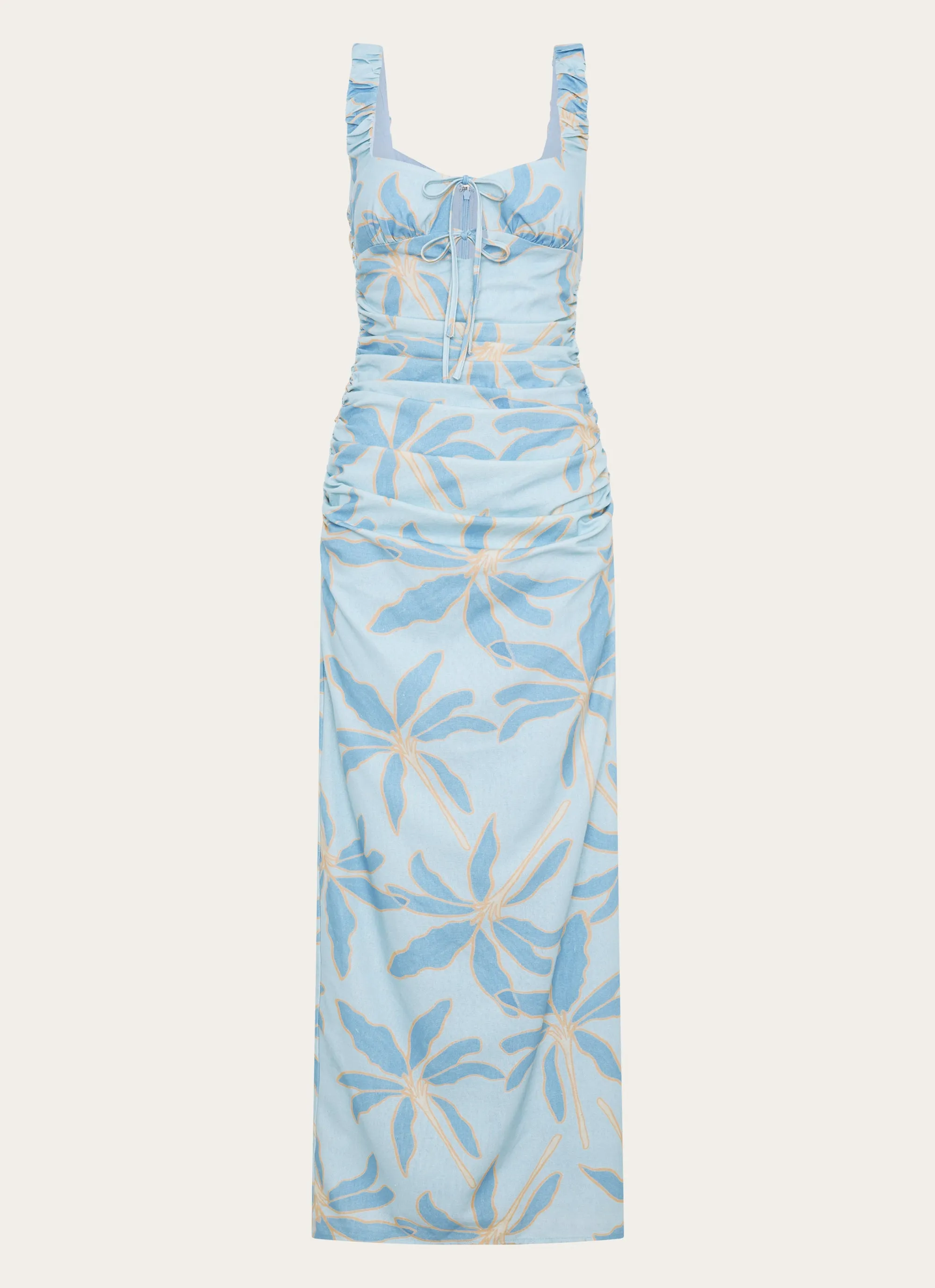 Cosmic Love Ruched Maxi Dress - Opulent Blue