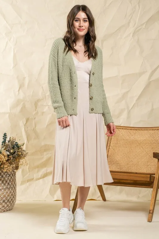 Cozy Cardigan - sage